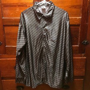 Men's D'Annunzio XL black and gold dress shirt